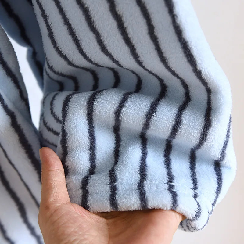 Flannel Stripe Bathrobe