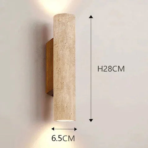 Travertine Wall Lamp – Natural Stone Sconce