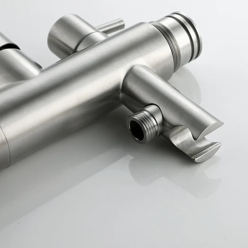 Floor-standing Outdoor Shower – Stainless Steel