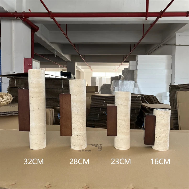 Travertine Wall Lamp – Natural Stone Sconce