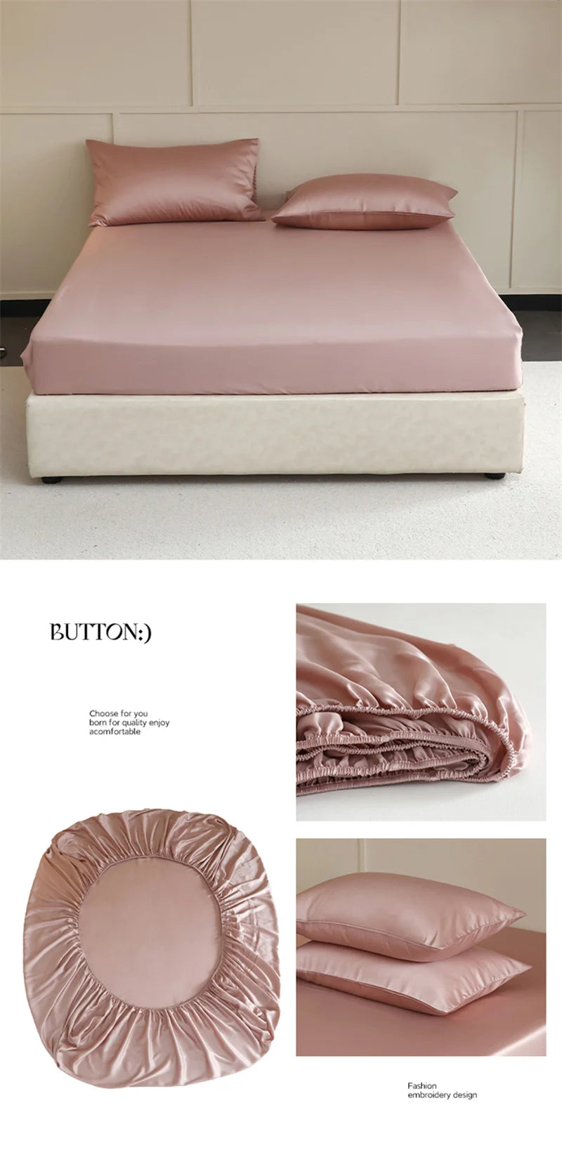 Luxury 100% Mulberry Silk Fitted Sheet