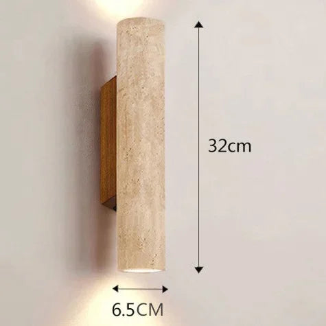 Travertine Wall Lamp – Natural Stone Sconce