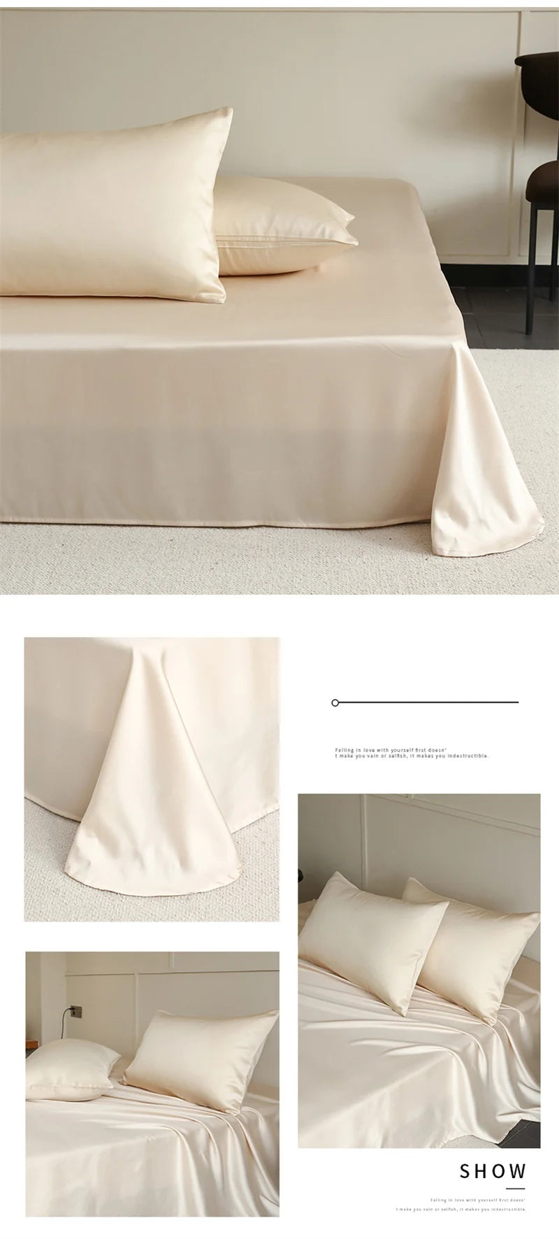 100% Mulberry Silk Flat Sheet
