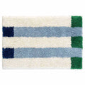 Premium Striped Flocked Bath Mat