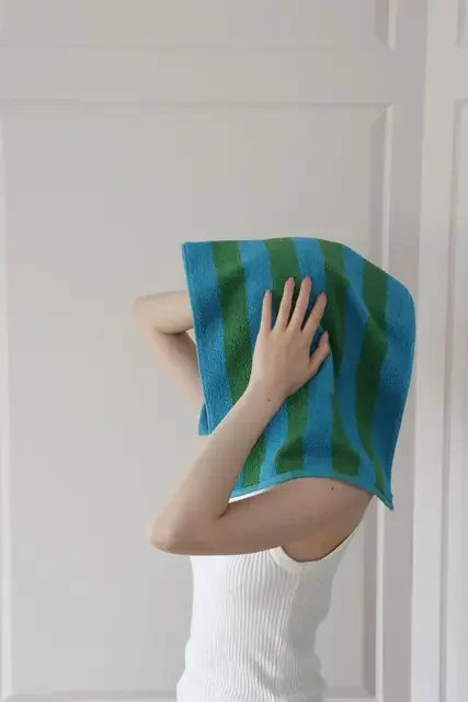 Retro Wide Striped Cotton Towel