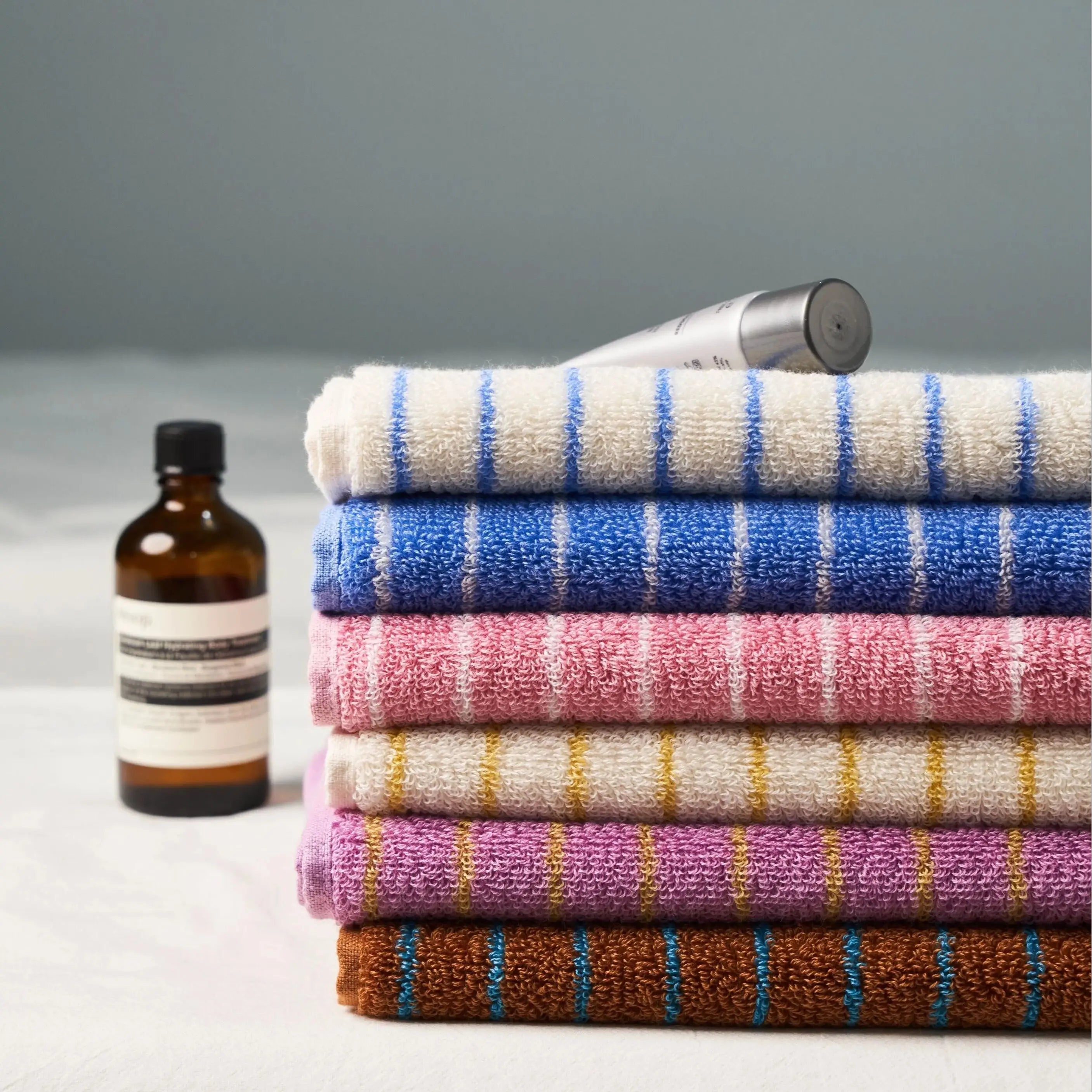 Retro Narrow Striped Cotton Towel