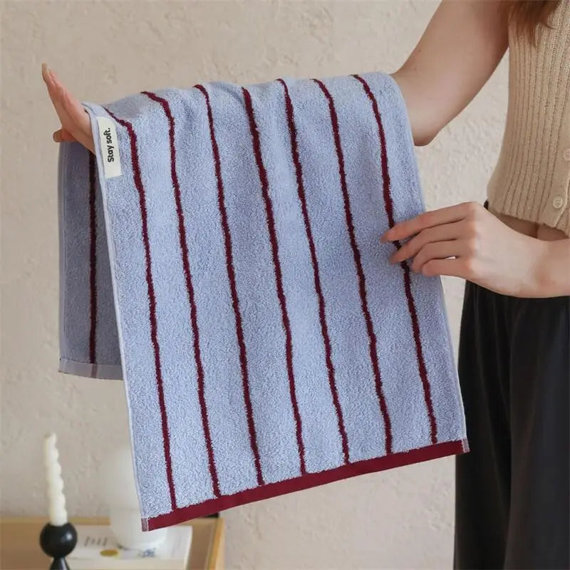 Retro Striped Cotton Towels