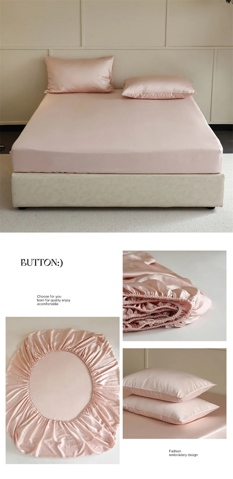 Luxury 100% Mulberry Silk Fitted Sheet