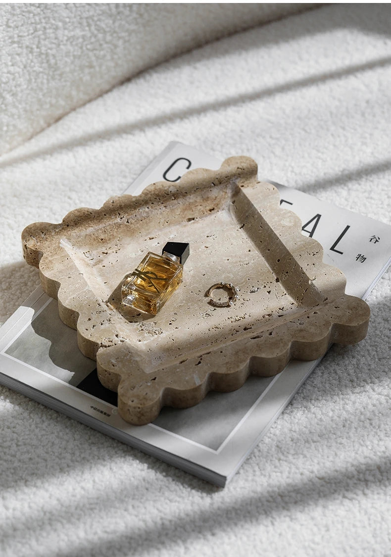 Travertine Stone Decorative Tray