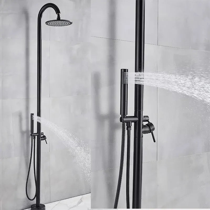 Floor-standing Outdoor Shower – Stainless Steel