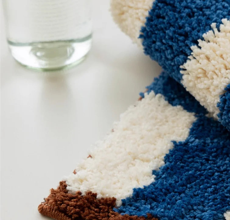 Geometric Tufted Bathroom Mat