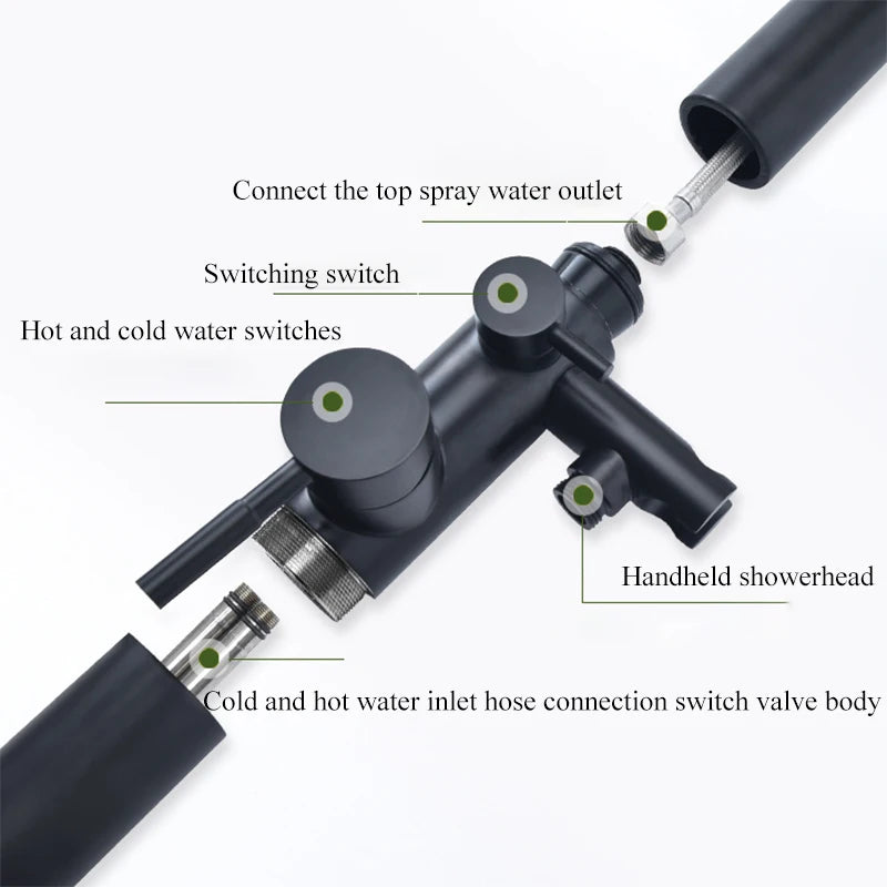 Floor-standing Outdoor Shower – Stainless Steel