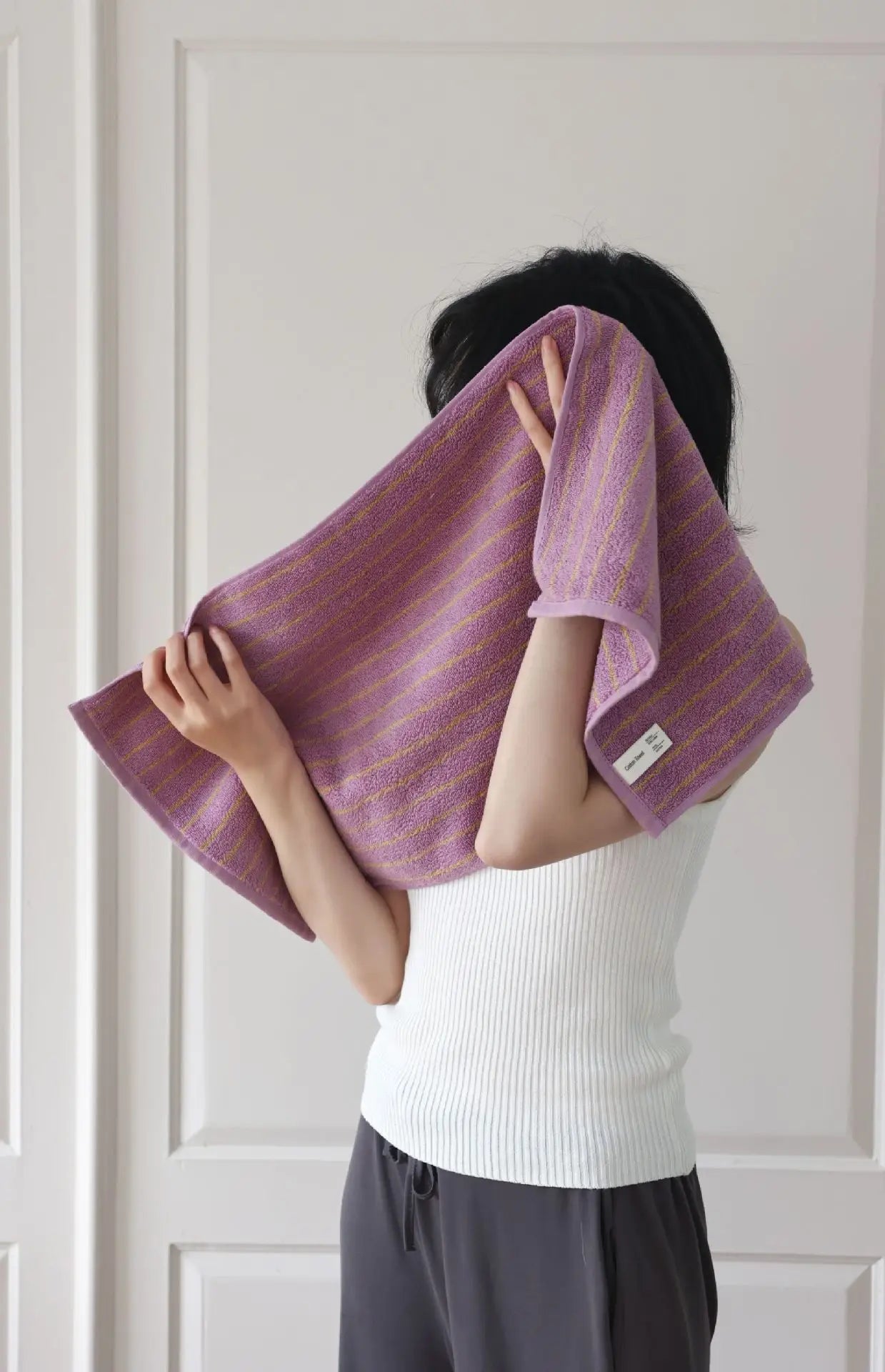 Retro Narrow Striped Cotton Towel