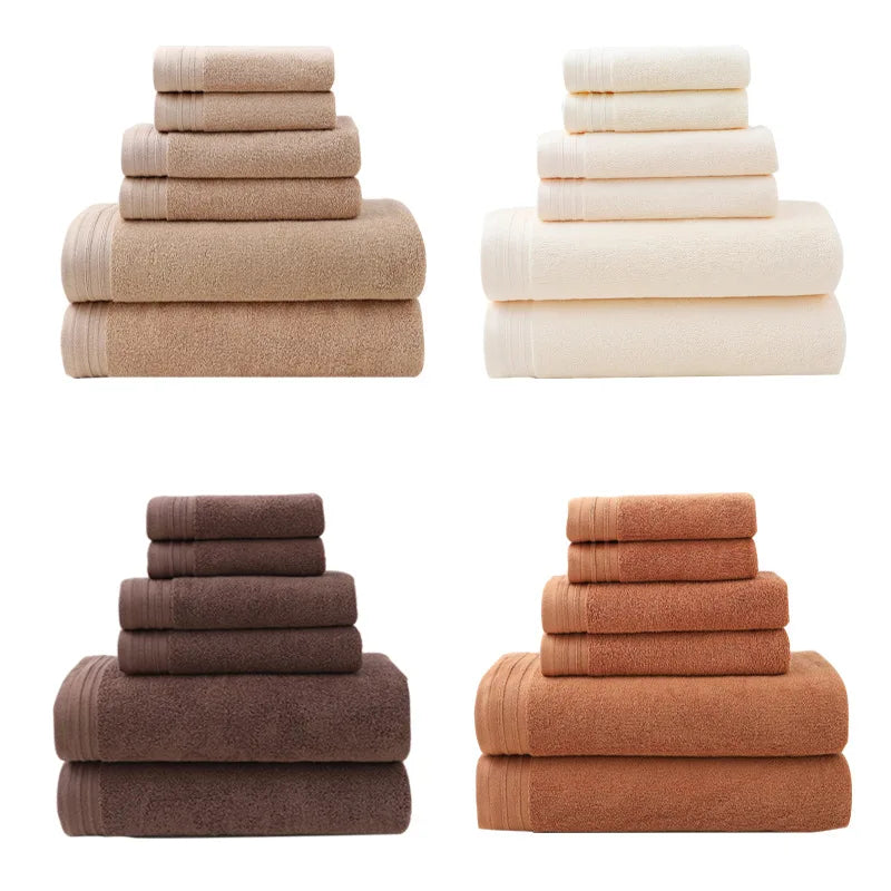 6-Piece Pure Cotton Towel Set