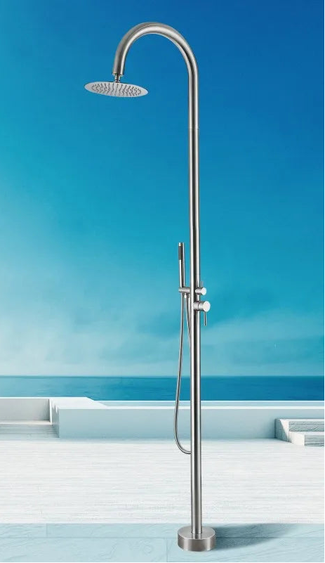 Floor-standing Outdoor Shower – Stainless Steel