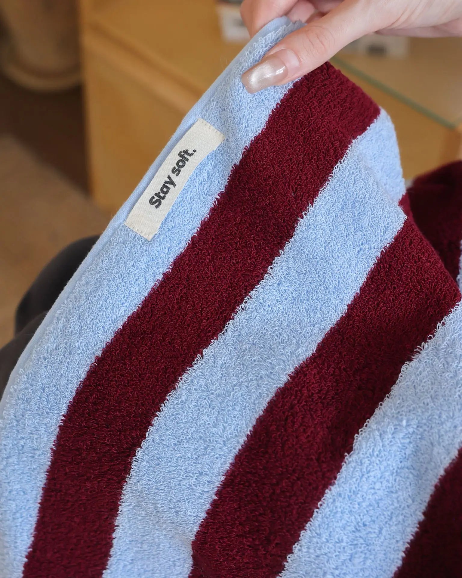 Retro Striped Cotton Towels