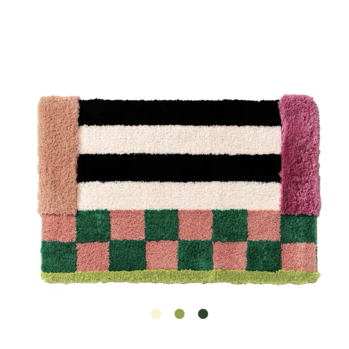 Groovy Pattern Cotton Bathroom Rug