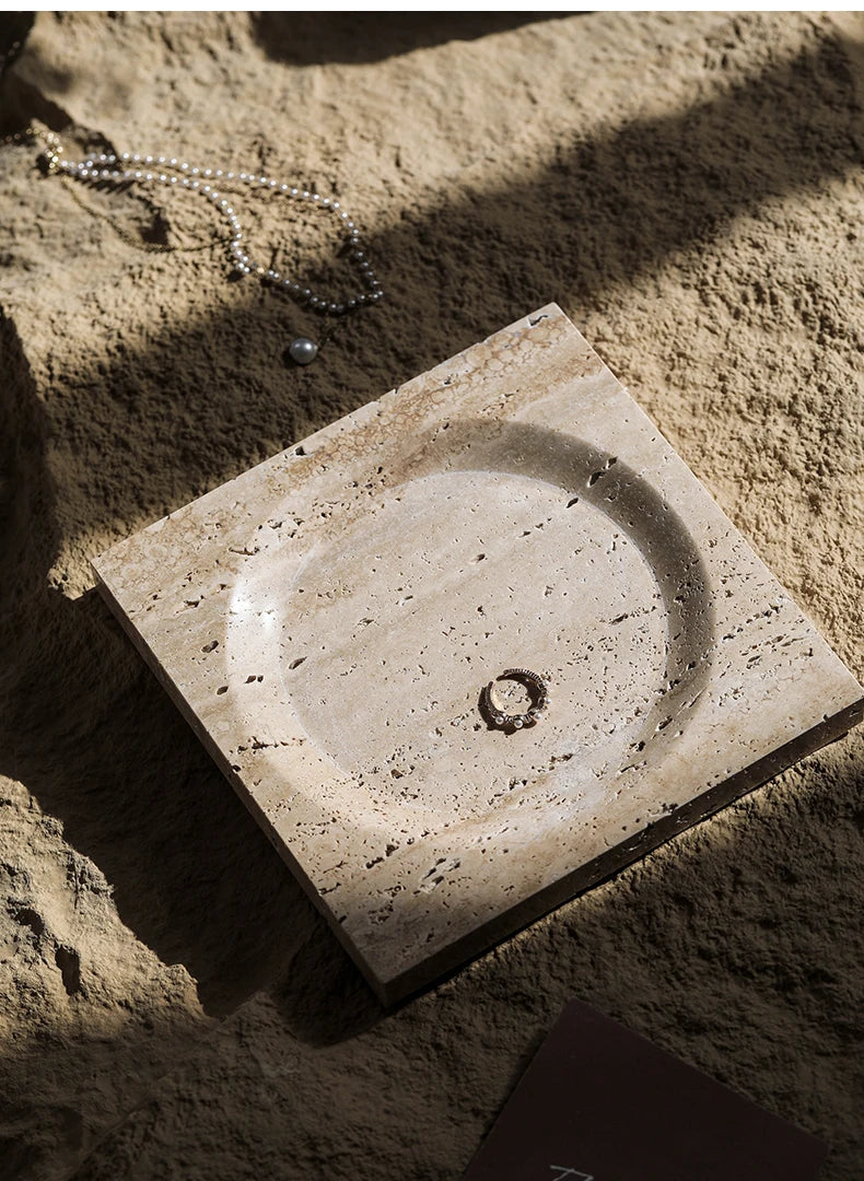 Travertine Stone Decorative Tray