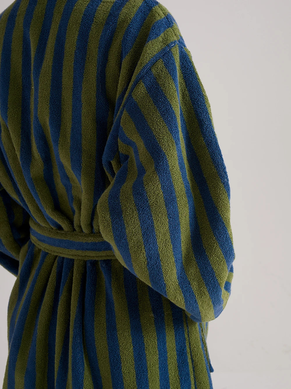 Retro Geometric Cotton Hooded Bathrobe