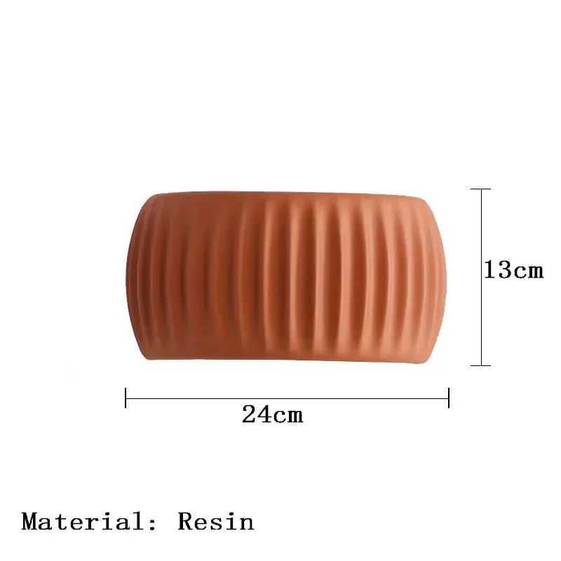 French Beige Wall Lamp – Resin Pumpkin Shape