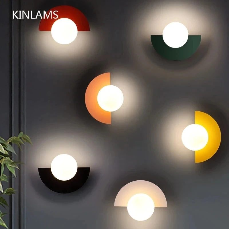 Nordic Colored Wall Lamp – Modern Dual Glow