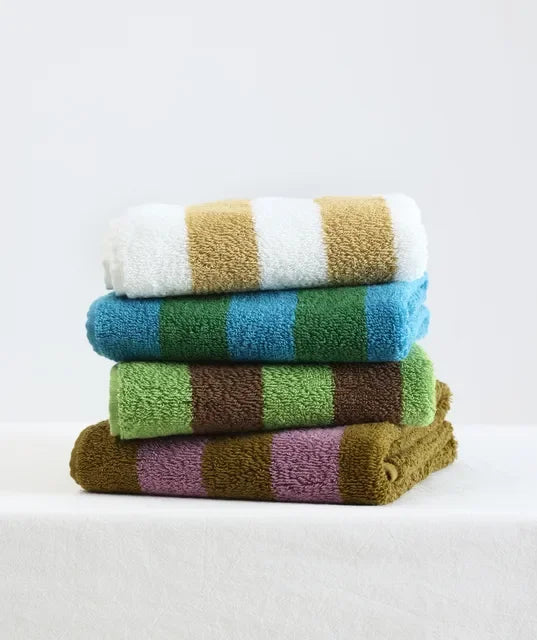 Retro Wide Striped Cotton Towel