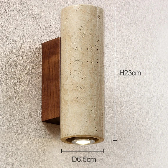 Travertine Wall Lamp – Natural Stone Sconce