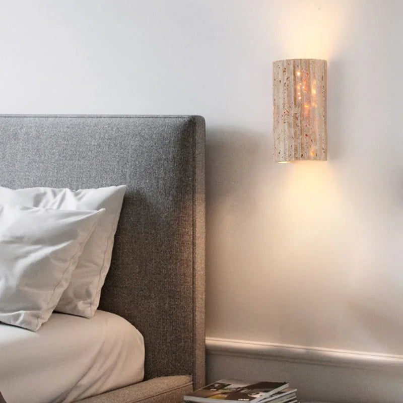 Three-Dimensional Stone Wall Lamp – Sculptural Accent Light