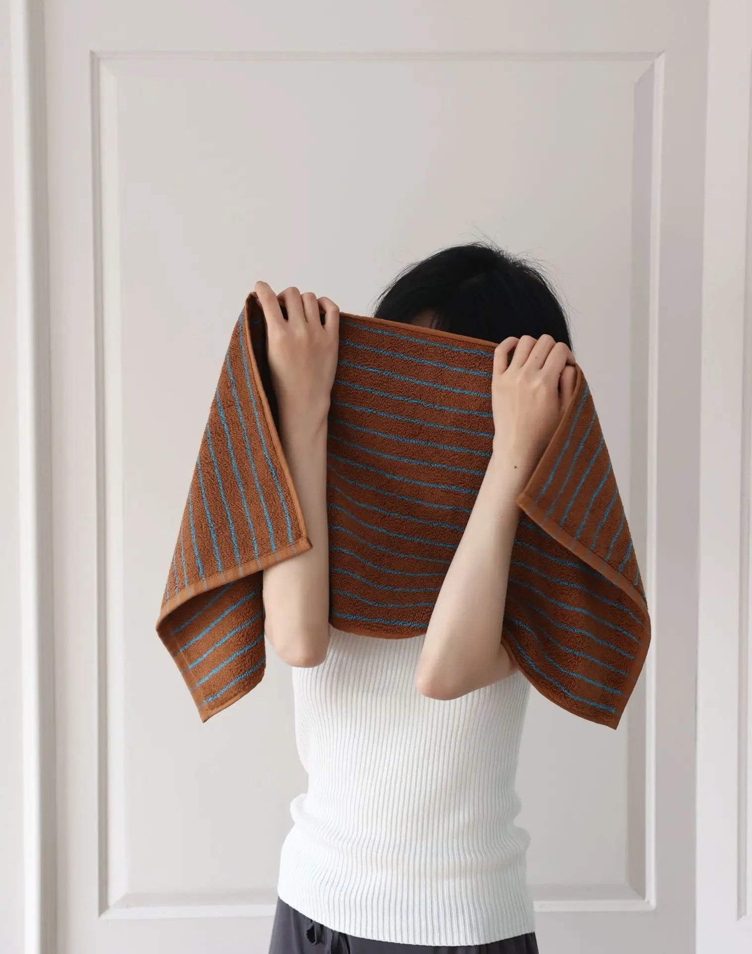 Retro Narrow Striped Cotton Towel
