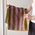 Retro Wide Striped Cotton Towel