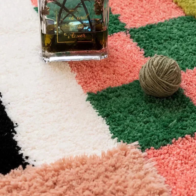 Groovy Pattern Cotton Bathroom Rug