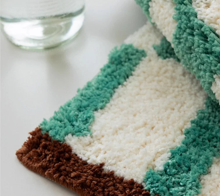 Geometric Tufted Bathroom Mat