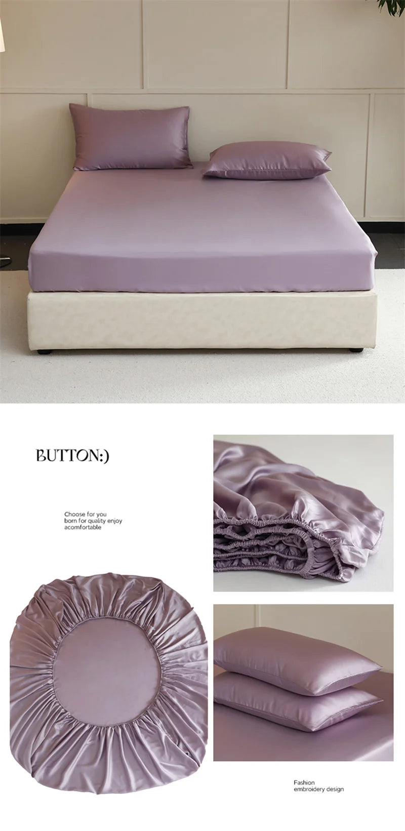 Luxury 100% Mulberry Silk Fitted Sheet