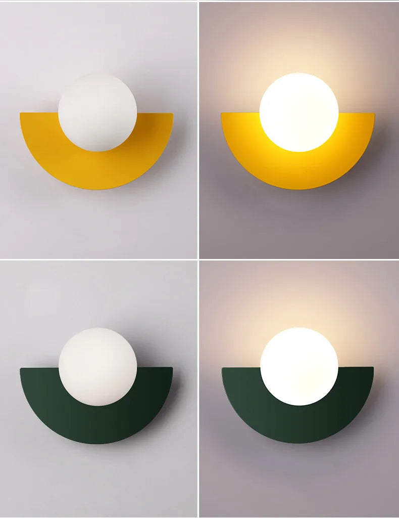 Nordic Colored Wall Lamp – Modern Dual Glow