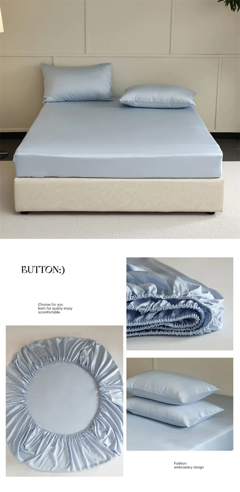 Luxury 100% Mulberry Silk Fitted Sheet