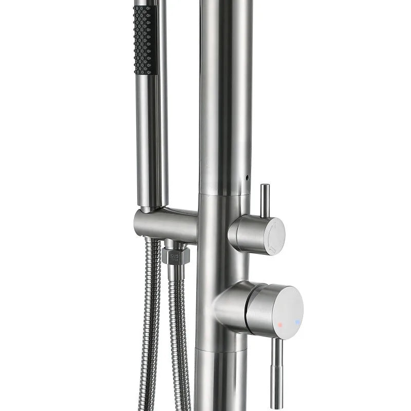 Floor-standing Outdoor Shower – Stainless Steel