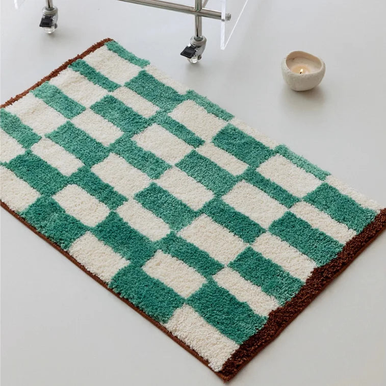Geometric Tufted Bathroom Mat