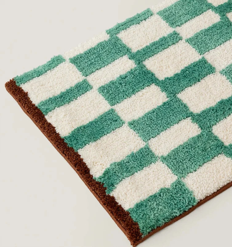 Geometric Tufted Bathroom Mat