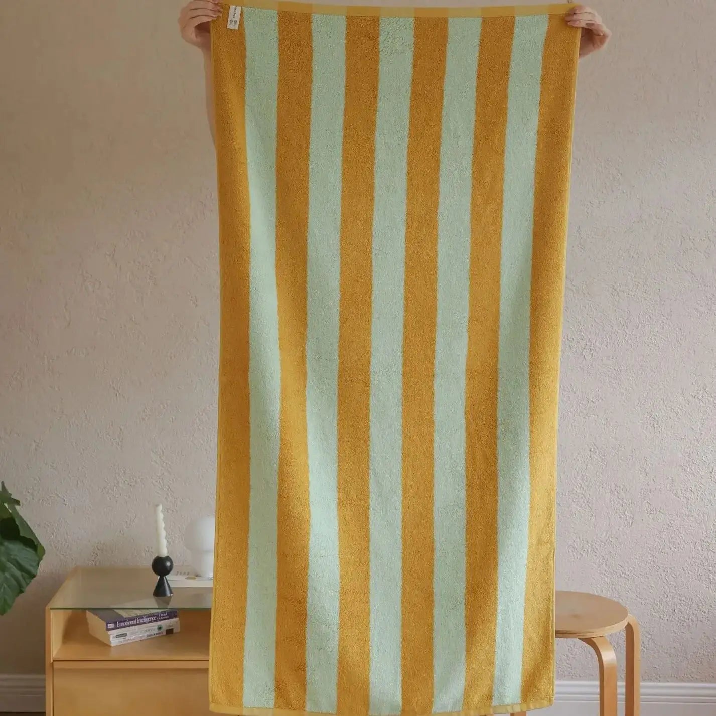 Retro Striped Cotton Towels