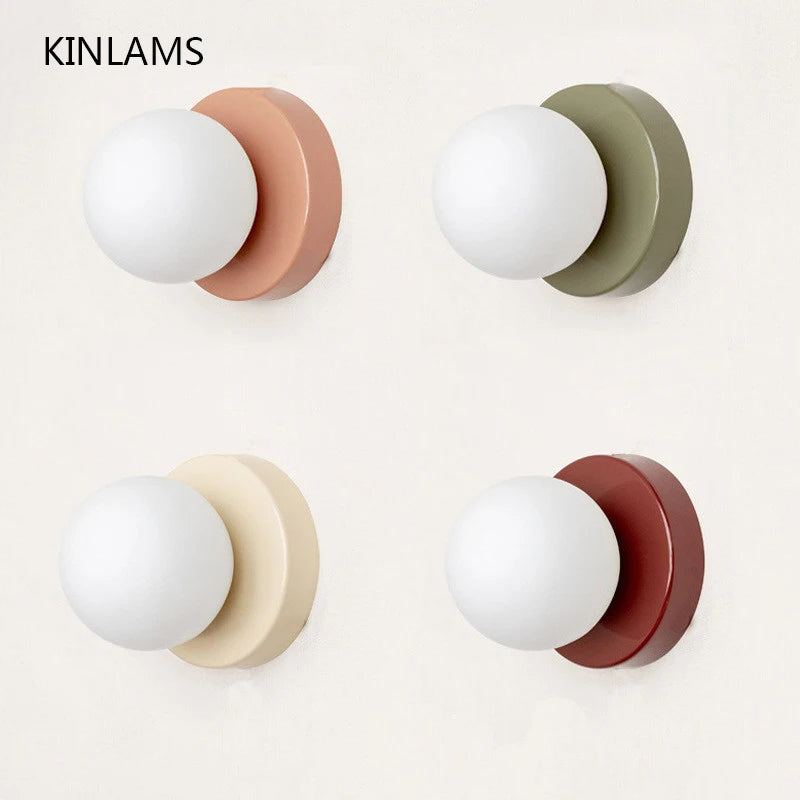 Macaron Round Wall Lamp – Nordic Ball Light