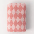 Retro Diamond Checkered Cotton Towel