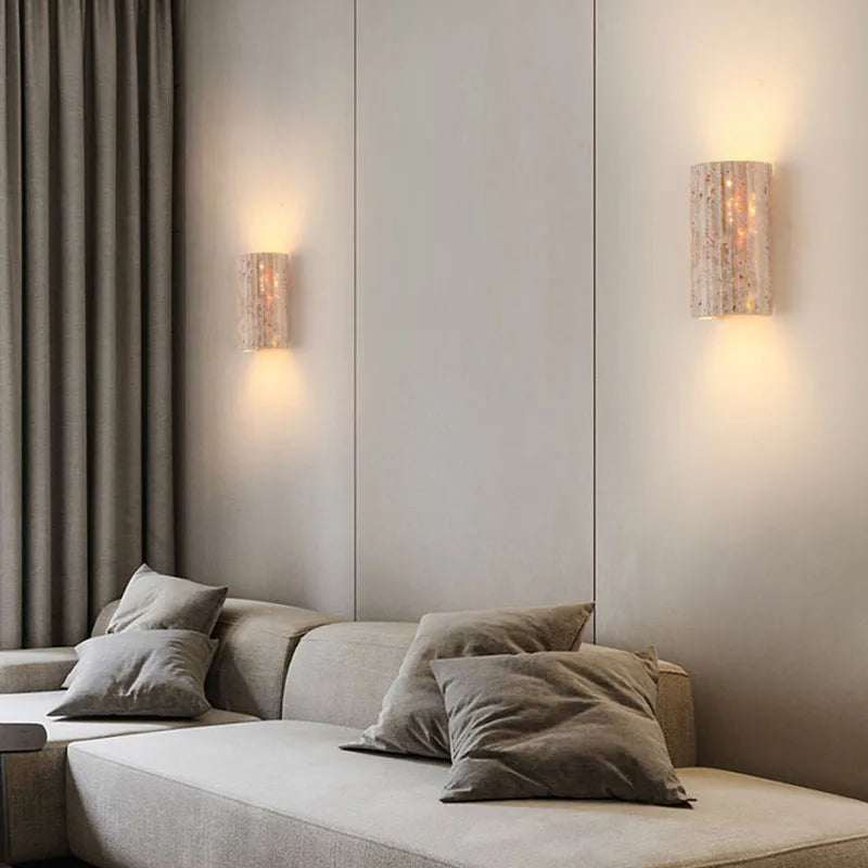 Three-Dimensional Stone Wall Lamp – Sculptural Accent Light