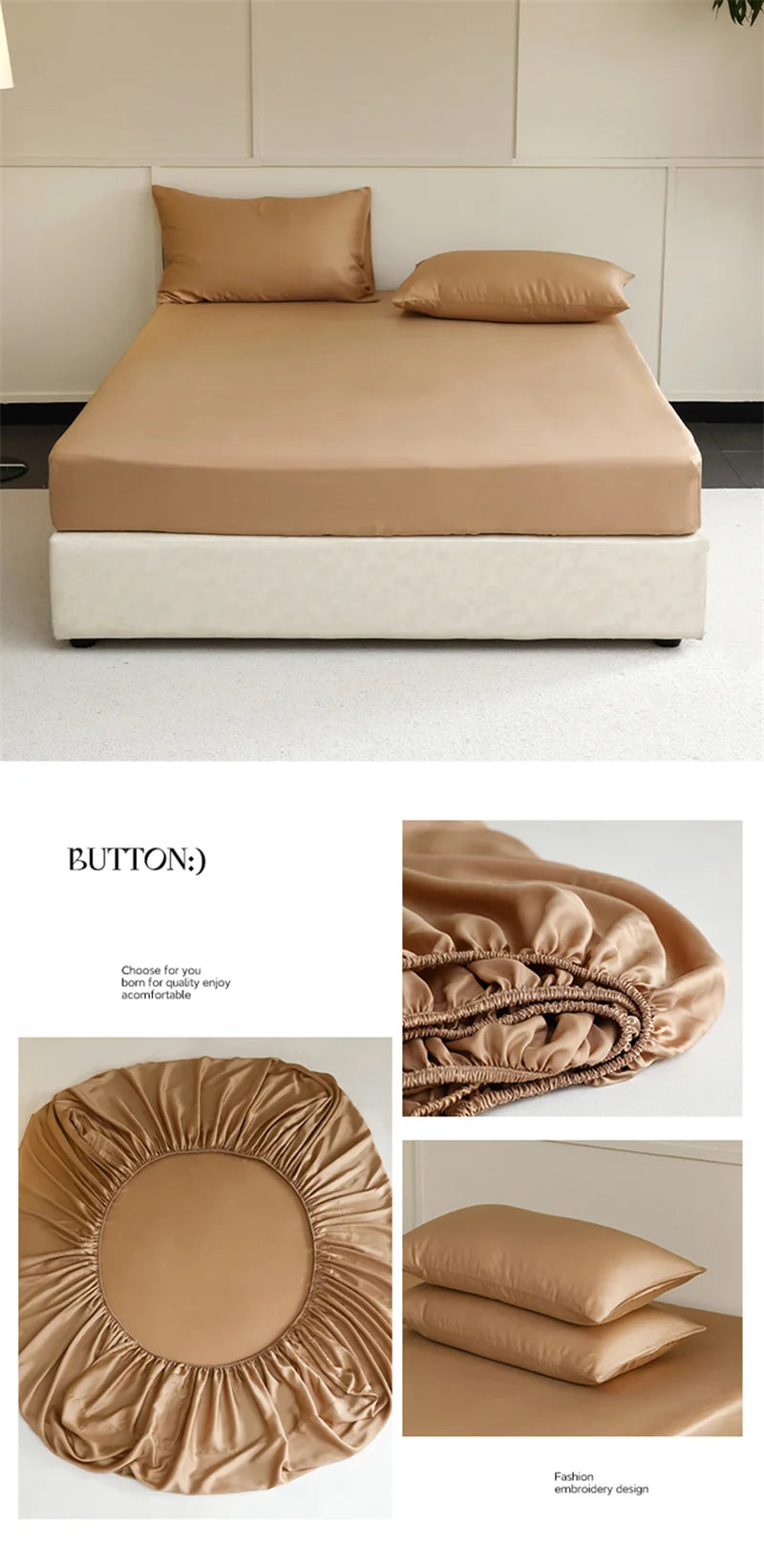 Luxury 100% Mulberry Silk Fitted Sheet