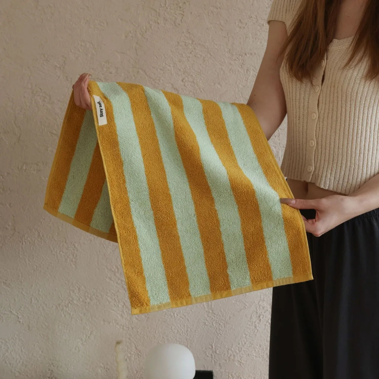 Retro Striped Cotton Towels