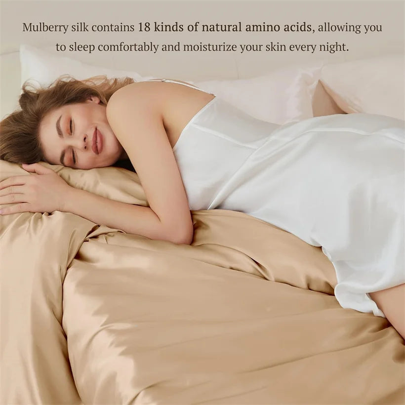 Luxury 100% Mulberry Silk Duvet Cover