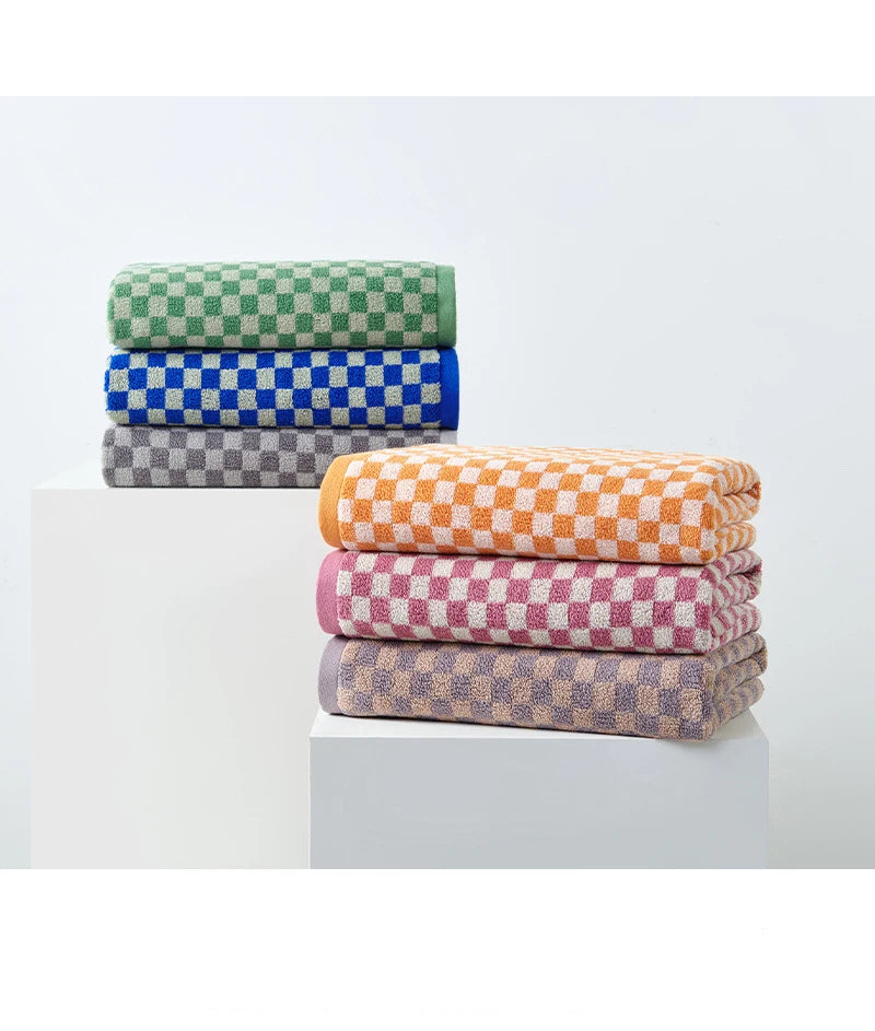 Plaid Cotton Towel Set