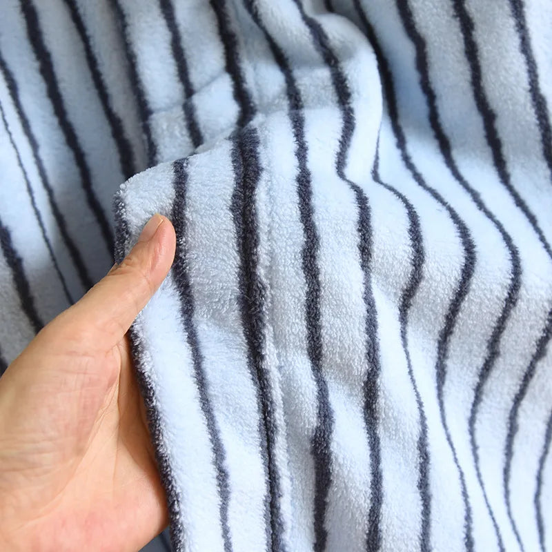 Flannel Stripe Bathrobe