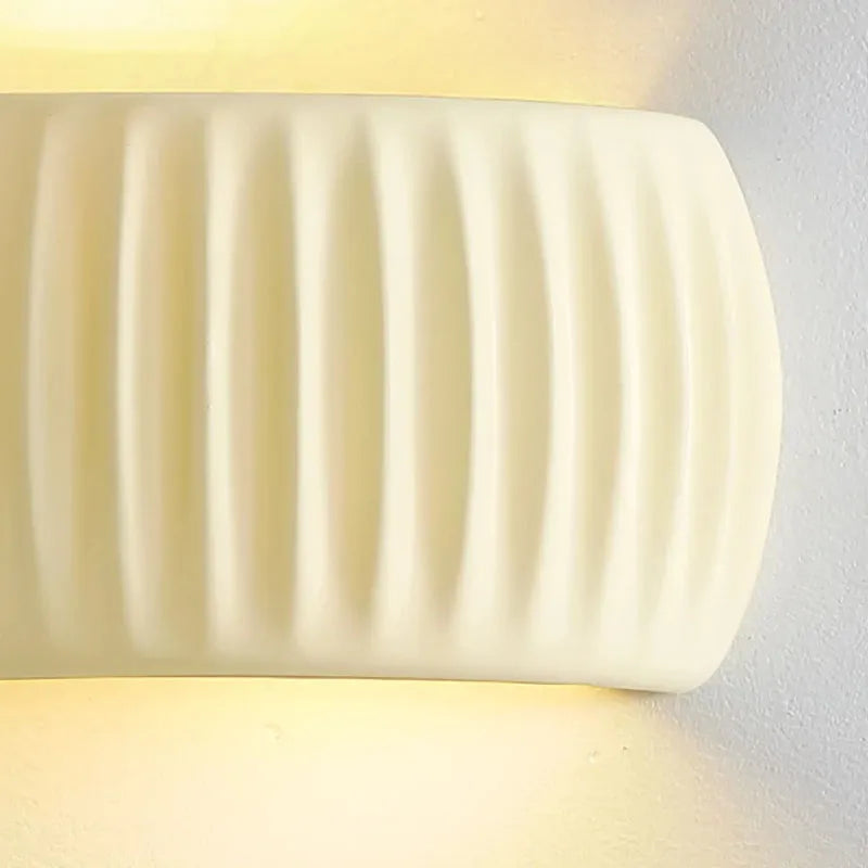 French Beige Wall Lamp – Resin Pumpkin Shape