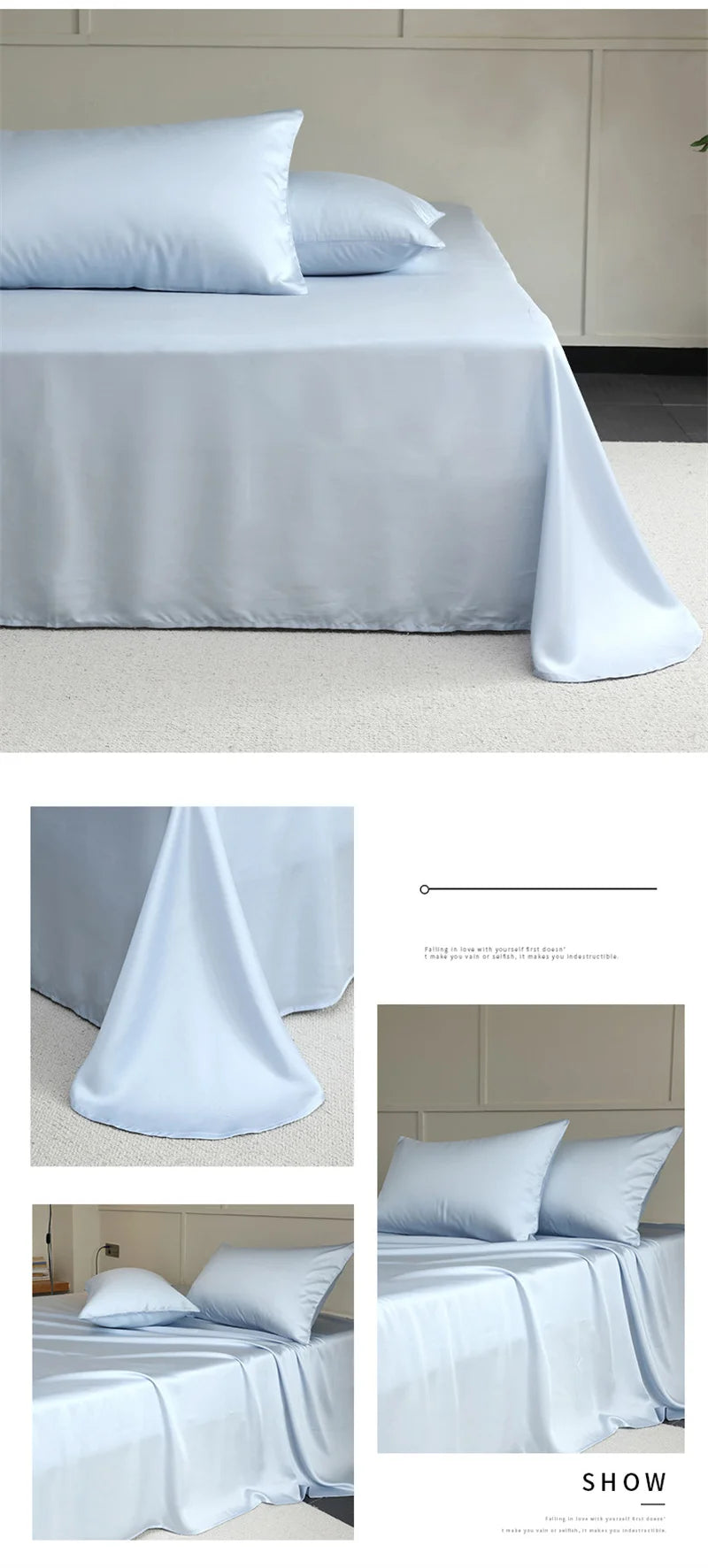 100% Mulberry Silk Flat Sheet