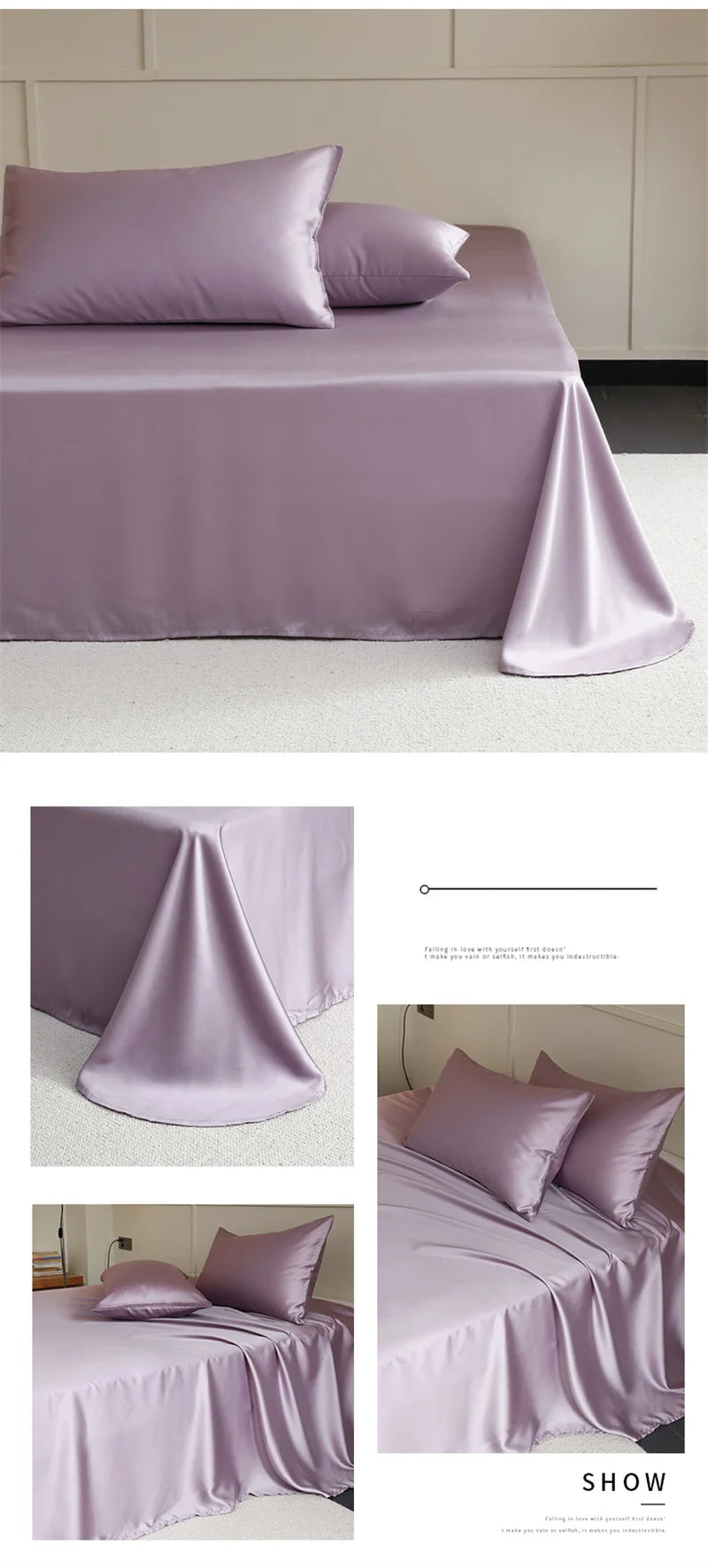 100% Mulberry Silk Flat Sheet